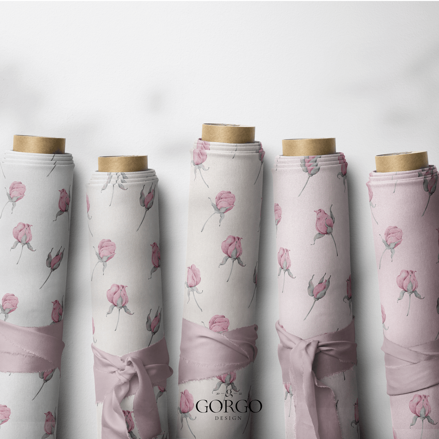 Exclusive Seamless Pattern with Rose Buds