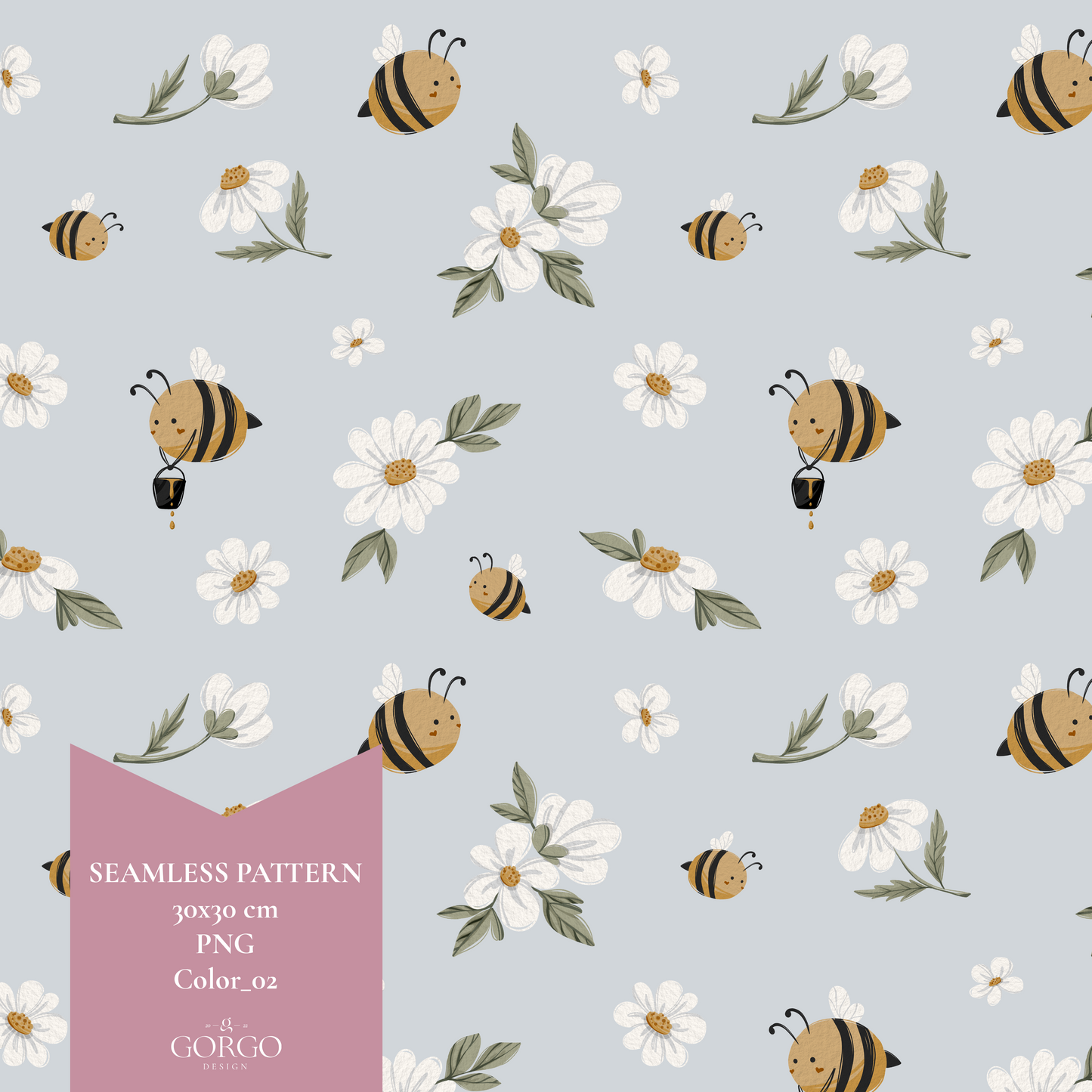 Exclusive Cute Bee Seamless Pattern