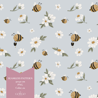 Exclusive Cute Bee Seamless Pattern