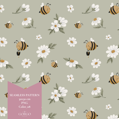 Exclusive Cute Bee Seamless Pattern