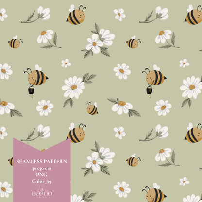 Exclusive Cute Bee Seamless Pattern