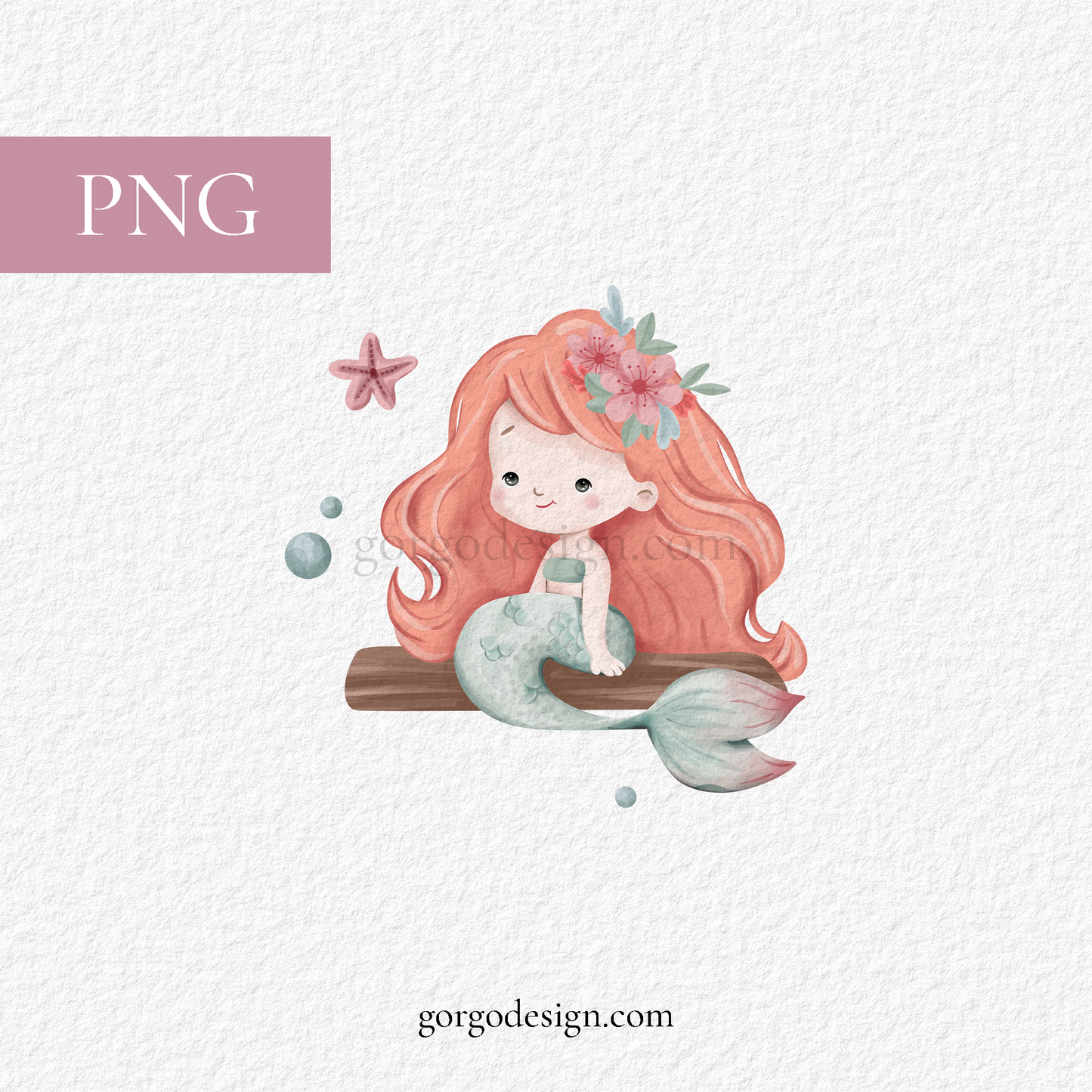 Set of Cute Mermaid PNG's